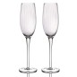 BarCraft Set of 2 Ridged Champagne Flutes