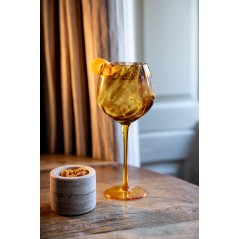 BarCraft Set of 2 Gin Glasses with Tortoise Shell Finish