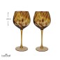 BarCraft Set of 2 Gin Glasses with Tortoise Shell Finish
