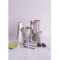 BarCraft 8-Piece Boston Cocktail Maker Set with Hammered Finish
