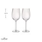 BarCraft Set of 2 Ridged Wine Glasses