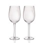 BarCraft Set of 2 Ridged Wine Glasses