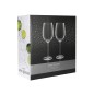 BarCraft Set of 2 Ridged Wine Glasses