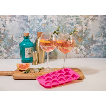 BarCraft Flexible Heart Shape Ice Cube Tray