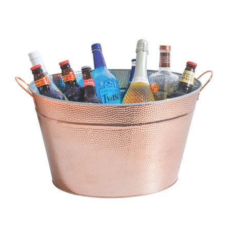 BarCraft Hammered Champagne Pail with Copper Finish