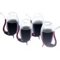 BarCraft Set of 4 Glass Port Sippers