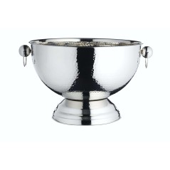 BarCraft Hammered Stainless Steel Champagne Bowl