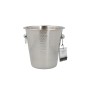 BarCraft Hammered-Steel Sparkling Wine & Champagne Bucket with Ring Handles