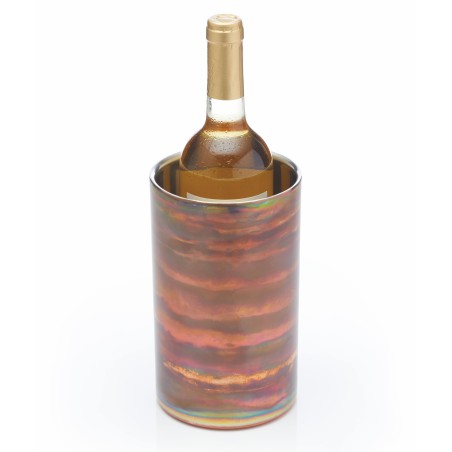 BarCraft Stainless Steel Iridescent Copper-Coloured Wine Cooler