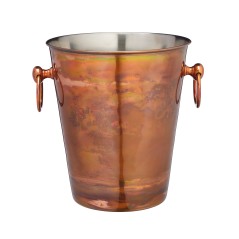BarCraft Stainless Steel Sparkling Wine Bucket with Iridescent Copper Finish
