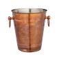 BarCraft Stainless Steel Sparkling Wine Bucket with Iridescent Copper Finish