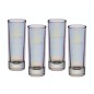 BarCraft Set of Four Iridescent Tall Shot Glasses