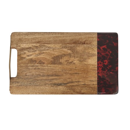 Artesà Rectangular Serving Board with Tortoise Shell Resin Edge