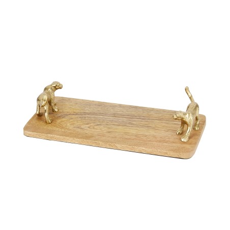 Artesà Rectangular Serving Board with Leopard Handles