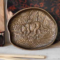 Artesà Embossed Serving Dish with Leopard Design