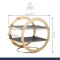 Artesà 2-Tier Geometric Brass Coloured Serving Stand with Slate Serving Platters