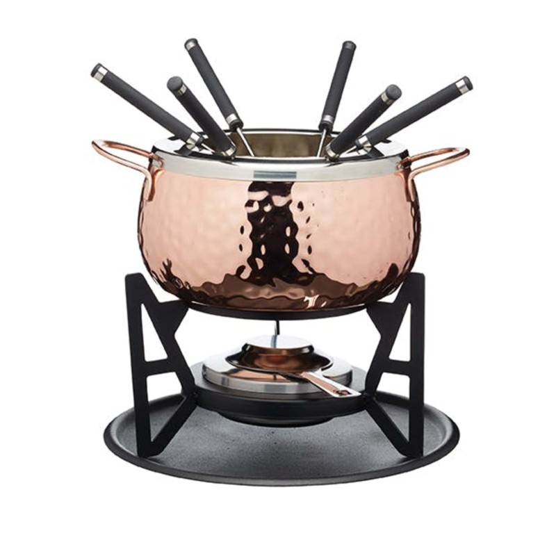 Artesà Hand Finished Copper Effect Fondue Set