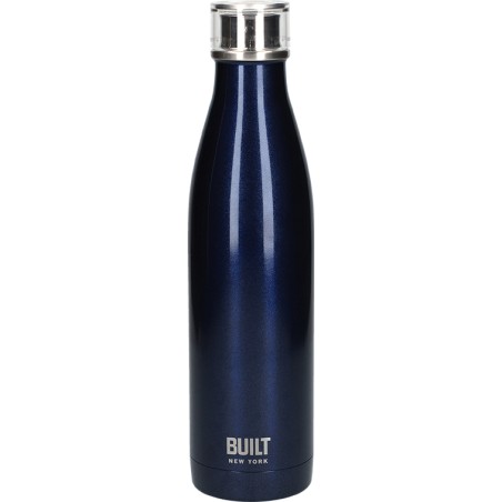 Built 740ml Double Walled Stainless Steel Water Bottle Midnight Blue