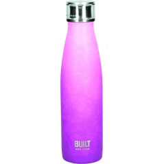 Built 500ml Double Walled Stainless Steel Water Bottle Pink and Purple Ombre