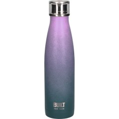 Built 500ml Double Walled Stainless Steel Water Bottle Pink and Blue Ombre