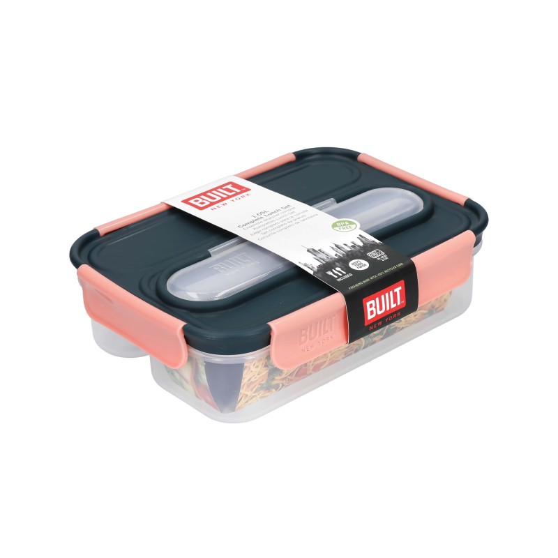 Built Lunch Box with Cutlery 1 litre 