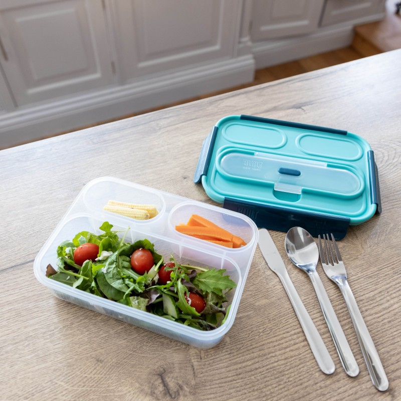 Built Lunch Box with Cutlery 1 litre 