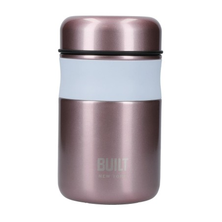 BUILT Double Wall Insulated Food Flask, Light Pink, 490ml