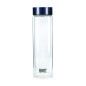 BUILT Tiempo Insulated Glass Water Bottle, Midnight Blue, 450ml