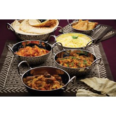 World of Flavours Indian Stainless Steel Large Balti Dish