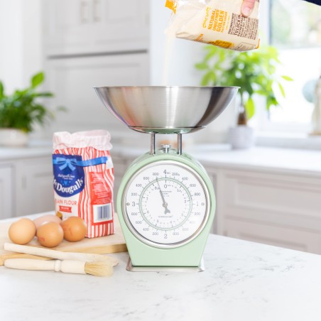 Living Nostalgia English Sage Green Mechanical Kitchen Scales