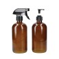 Living Nostalgia Set of 2 Refillable Glass Spray and Pump Bottles