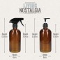 Living Nostalgia Set of 2 Refillable Glass Spray and Pump Bottles