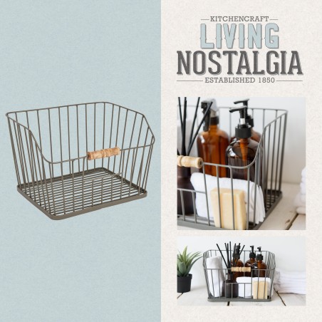 Living Nostalgia Large Stackable Wire Storage Basket