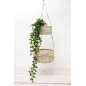 Natural Elements 2-Tier Seagrass Hanging Planter