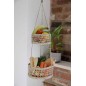 Natural Elements 2-Tier Seagrass Hanging Planter