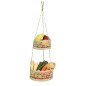 Natural Elements 2-Tier Seagrass Hanging Planter