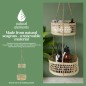 Natural Elements 2-Tier Seagrass Hanging Planter