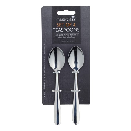 MasterClass Set of 4 Teaspoons