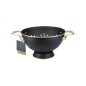 MasterClass 24cm Stainless Steel Matt Black and Brass Colander