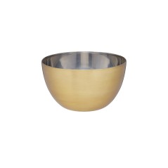 MasterClass Stainless Steel Brass Finish 21cm Mixing Bowl