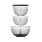 MasterClass Smart Space Stainless Steel Three Piece Bowl Set with Colander