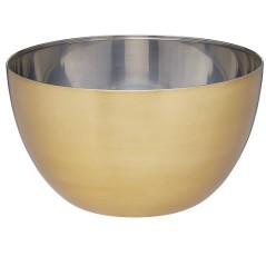 MasterClass Stainless Steel Brass Finish 24cm Mixing Bowl