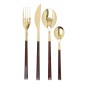 Mikasa 16-Piece Faux-Tortoise Shell / Gold-Coloured Cutlery Set