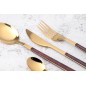 Mikasa 16-Piece Faux-Tortoise Shell / Gold-Coloured Cutlery Set