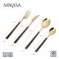 Mikasa 16-Piece Faux-Tortoise Shell / Gold-Coloured Cutlery Set