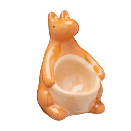 KitchenCraft Ceramic Kangaroo-Shaped Novelty Egg Cup