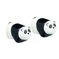 KitchenCraft Ceramic Panda-Shaped Novelty Salt and Pepper Shakers
