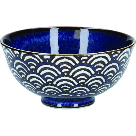 Mikasa Satori 11.5cm Porcelain Seigaiha Wave Miso Serve Bowls