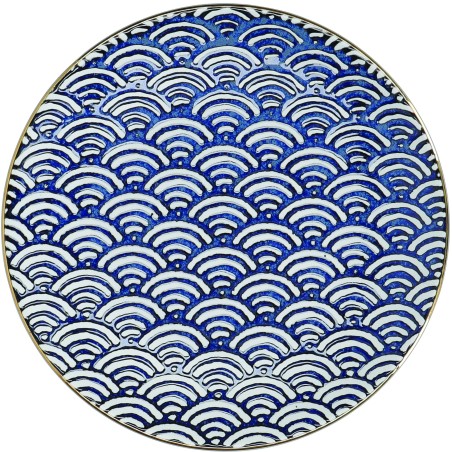 Mikasa Satori 22cm Porcelain Seigaiha Wave Side Plate