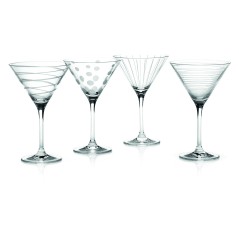 Mikasa Cheers Set Of 4 Martini Glasses